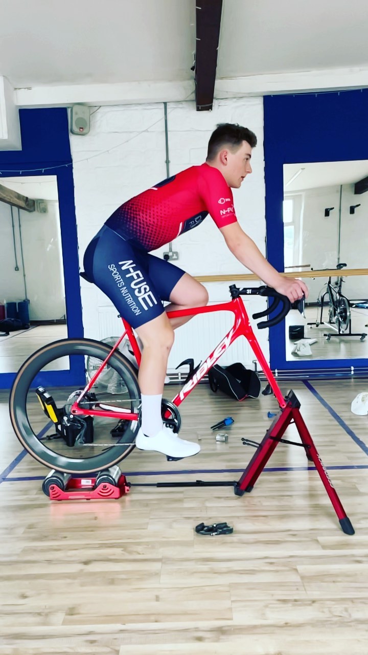 An afternoon adjusting space and finding connection with @__josh.clough.15 @identityracing_ 
.
Progress? Hopefully. 
.
Final? Maybe, maybe not.
.
Field testing and adaptation next, then we’ll reassess 🤔 
.
@68.apparel with the best socks in the north, and possibly beyond 👍
.
#bikefitting #bikefitter #bikefit #cycling #progress #process #cyclinglife #yorkshirecycling #bikes #ridley #seatheight #control #movement #ripponden #calderfornia